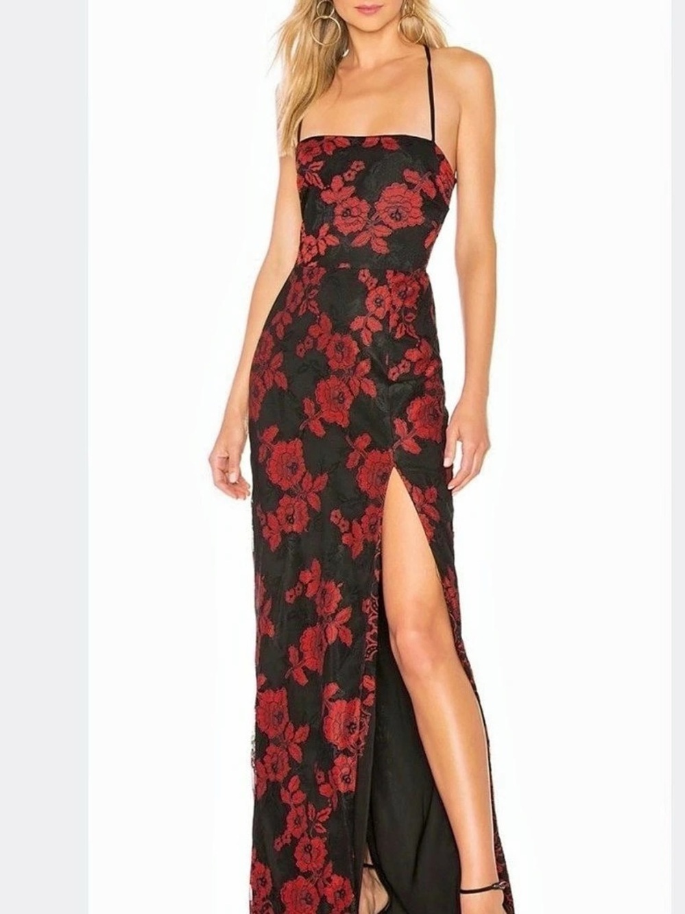 Black & Red Floral NBD turner gown